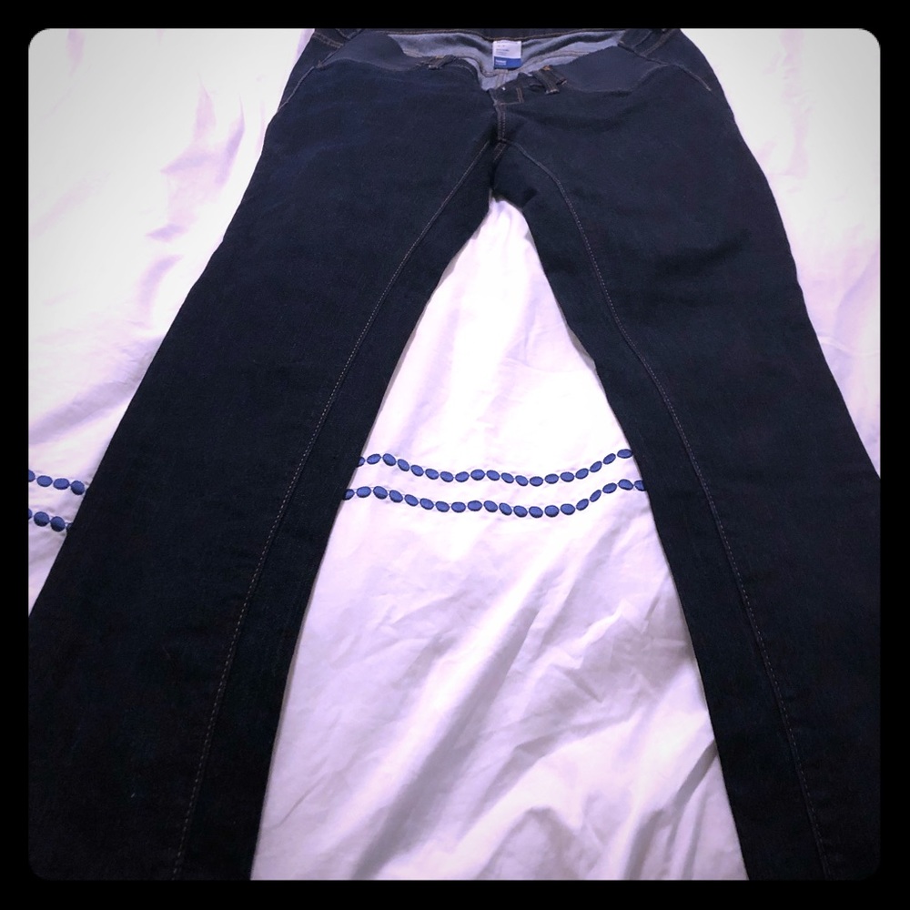 Old Navy Dark Rinse Maternity Skinny Jeans